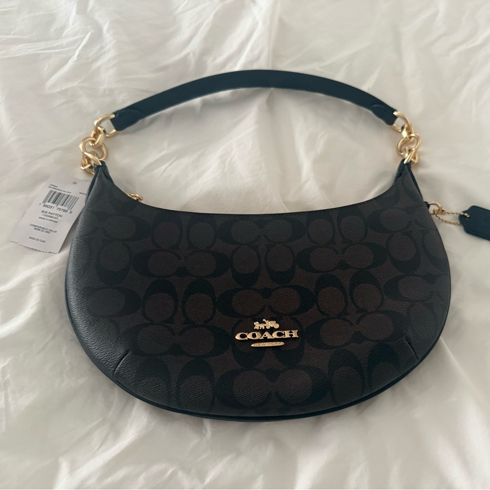 NWT Coach Payton Hobo Bag In Signature Canvas in Oxblood Multi